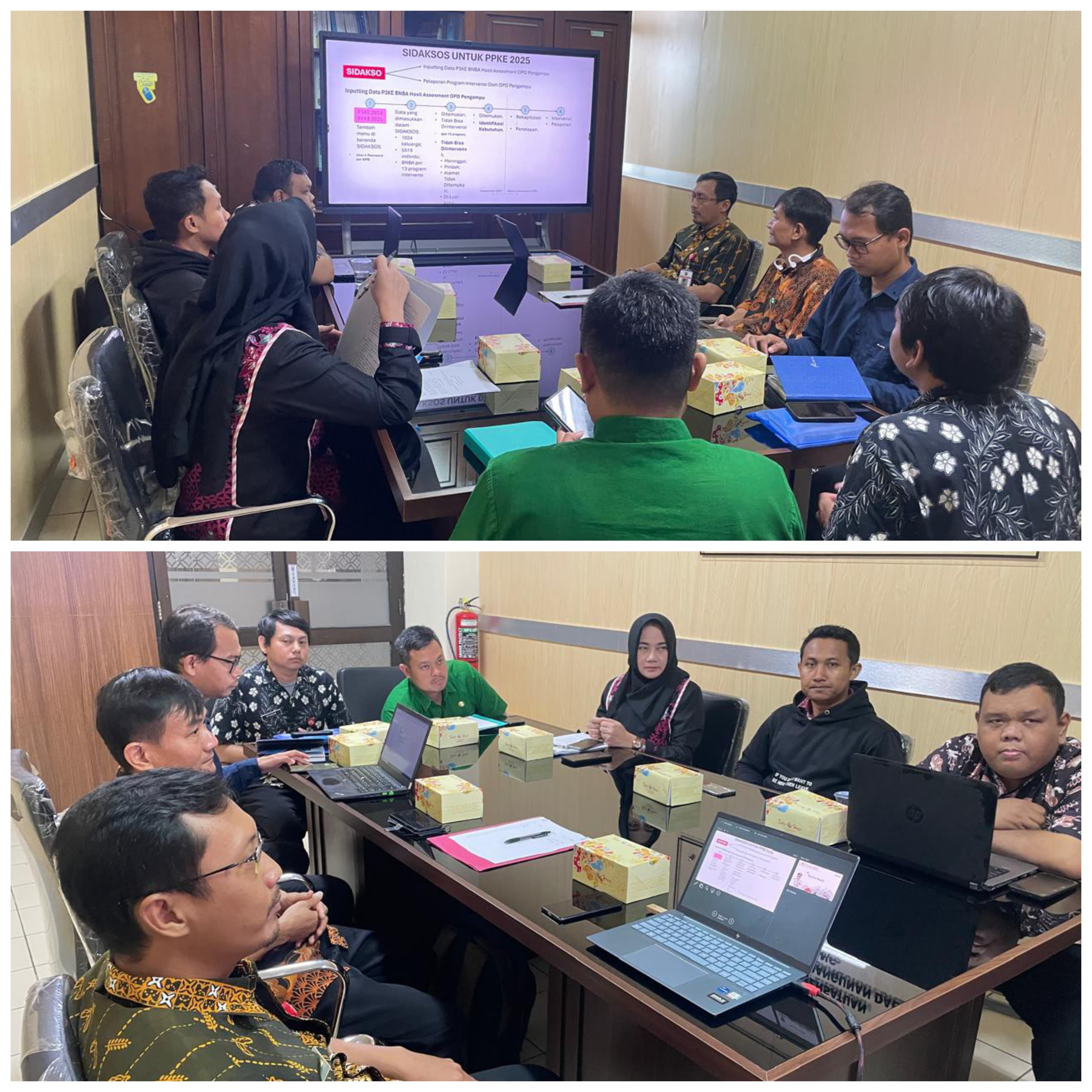 Menghadiri agenda Rapat Kordinasi Pengembangan Aplikasi SIDAKSOS untuk Percepatan Penghapusan Kemiskinan Ekstrem Kota Semarang Tahun 2025
